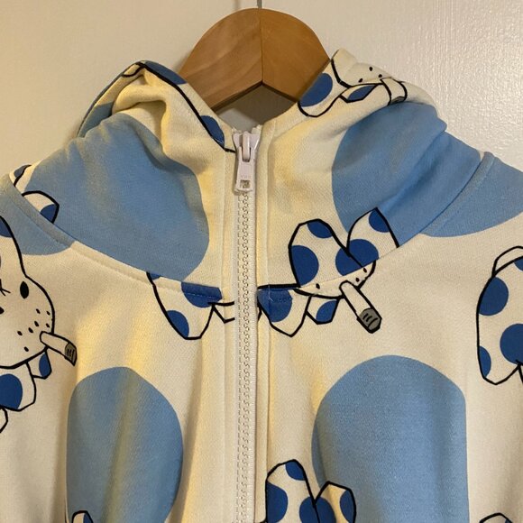 Kidrobot x Frank Kozik VINTAGE Polka Dot LARGE Labbit Zip Up Hoodie SZ XXL $180 - Picture 2 of 8